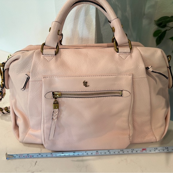 Pale pink leather satchel. EUC - Picture 1 of 6